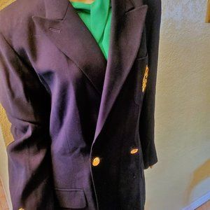 Ralph Lauren women's black jacket with RL crest on pocket. Size 12.